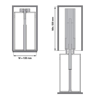 Dispensa 170 Pantry Pull Out Unit, Arena Style