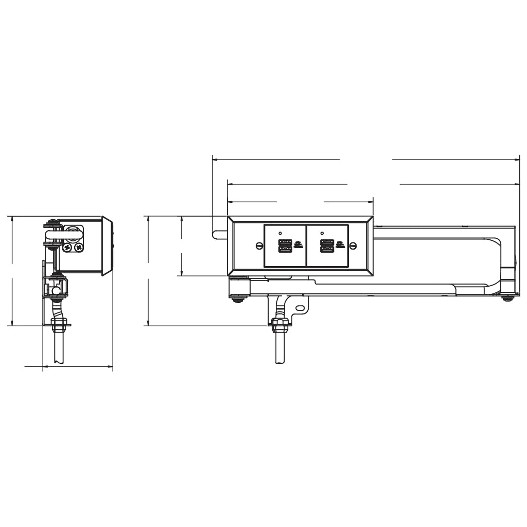 Docking Drawer Duo, for powering USB charged devices