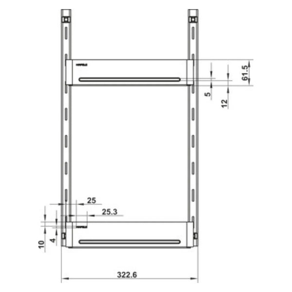 Hafele Utensio Plus H2, Door Rack