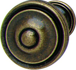 Vintage Drawer Knobs Round, Bronzed & Brushed Finish