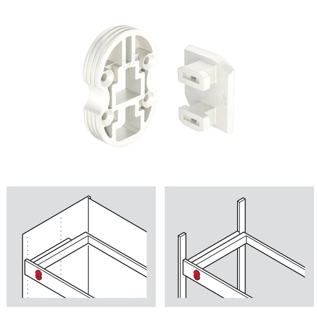 DressCode Adapter for Customised Wooden Panel, White