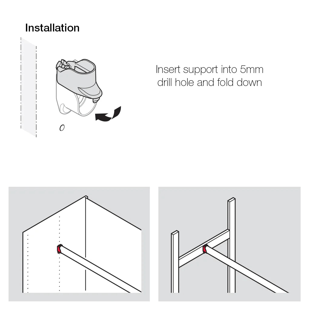 DressCode Oval Rail End Support, Nickel Plated