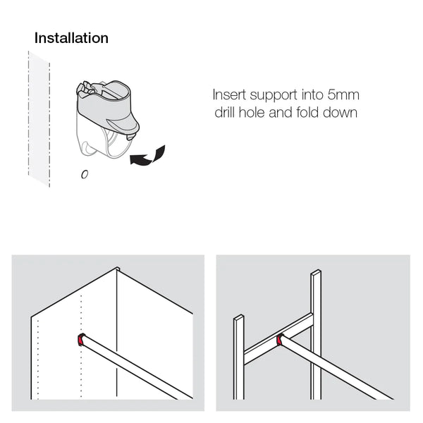 DressCode Oval Rail End Support, Nickel Plated