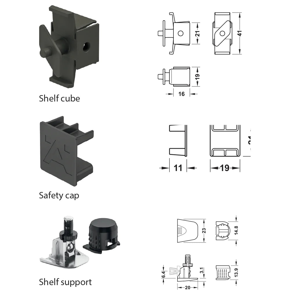 Hafele DressCode Shelf Cube Set