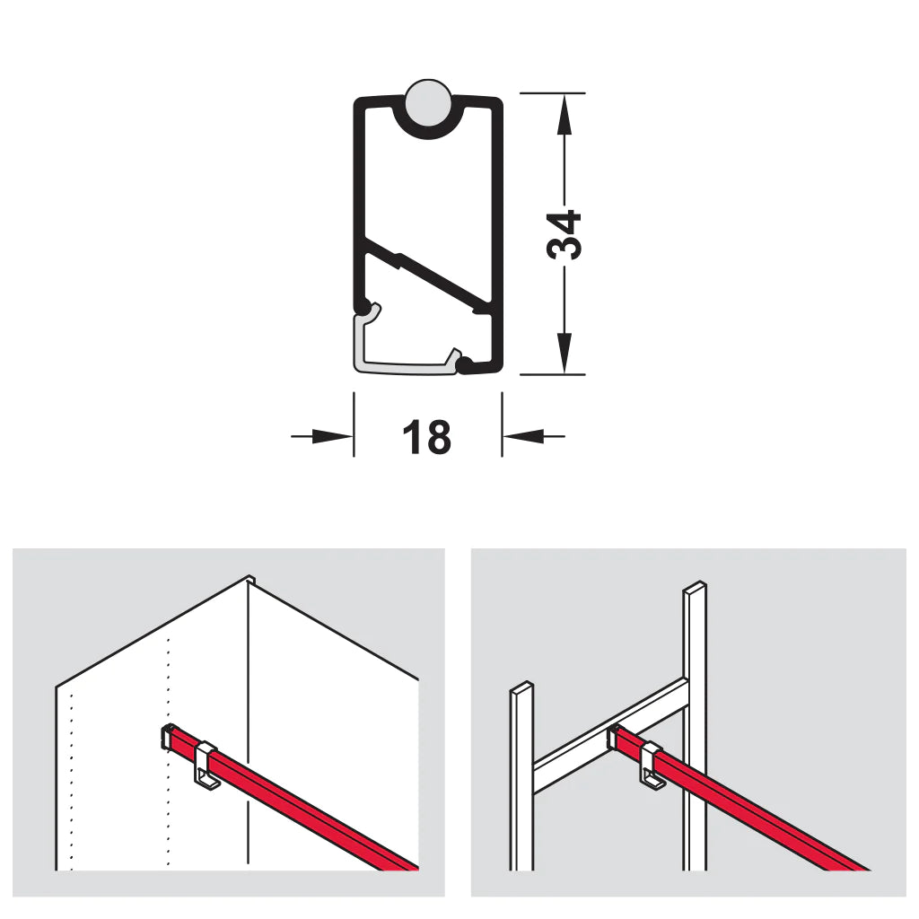Hafele DressCode Wardrobe Rail