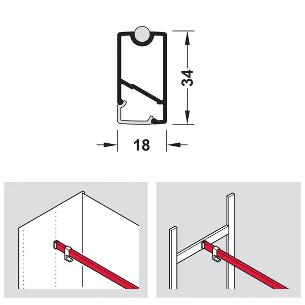 Hafele DressCode Wardrobe Rail