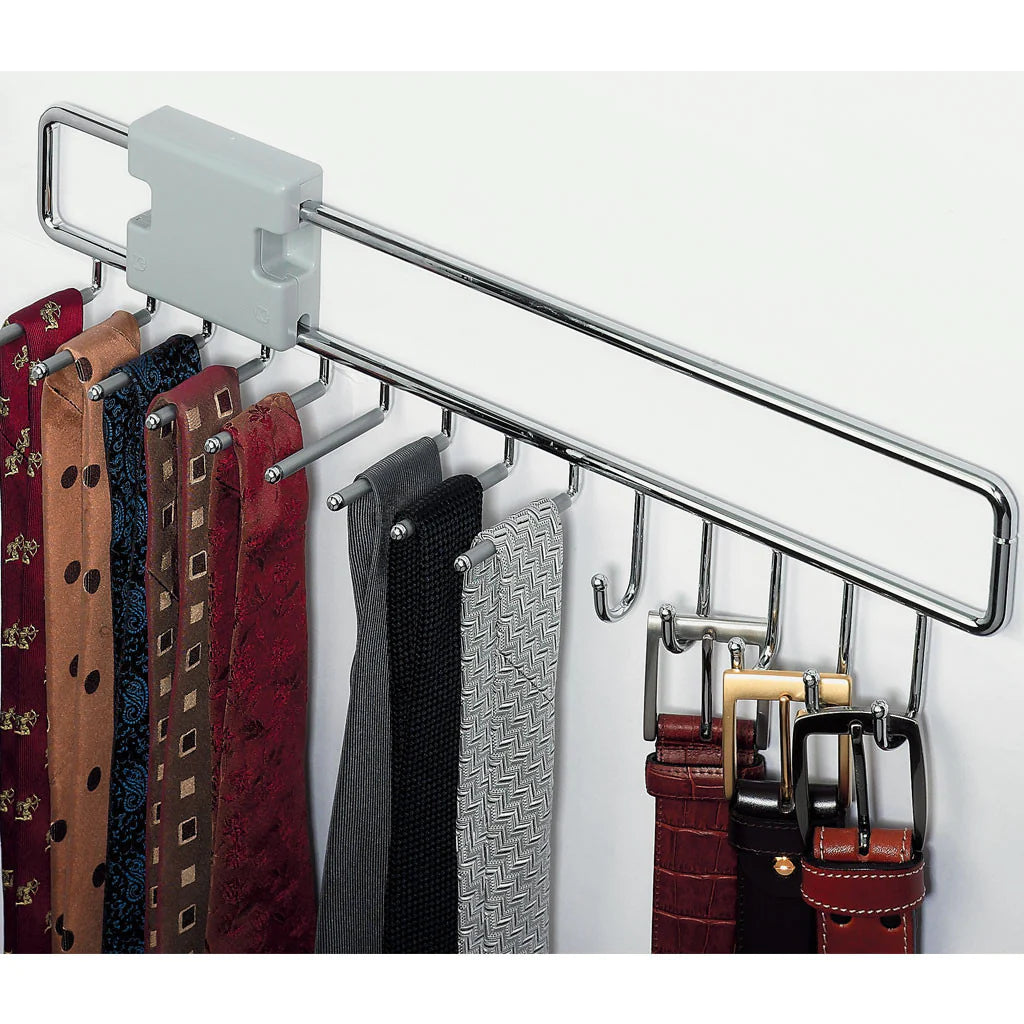 Extending Tie And Belt Rack, Steel, Plastic Main image