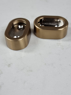 Flange For Oval Wardrobe Tube With Cover, Screw Fix, 2pcs