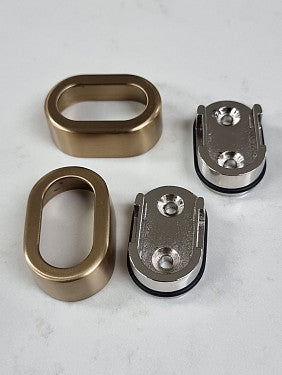 Flange For Oval Wardrobe Tube With Cover, Screw Fix, 2pcs Secondary image