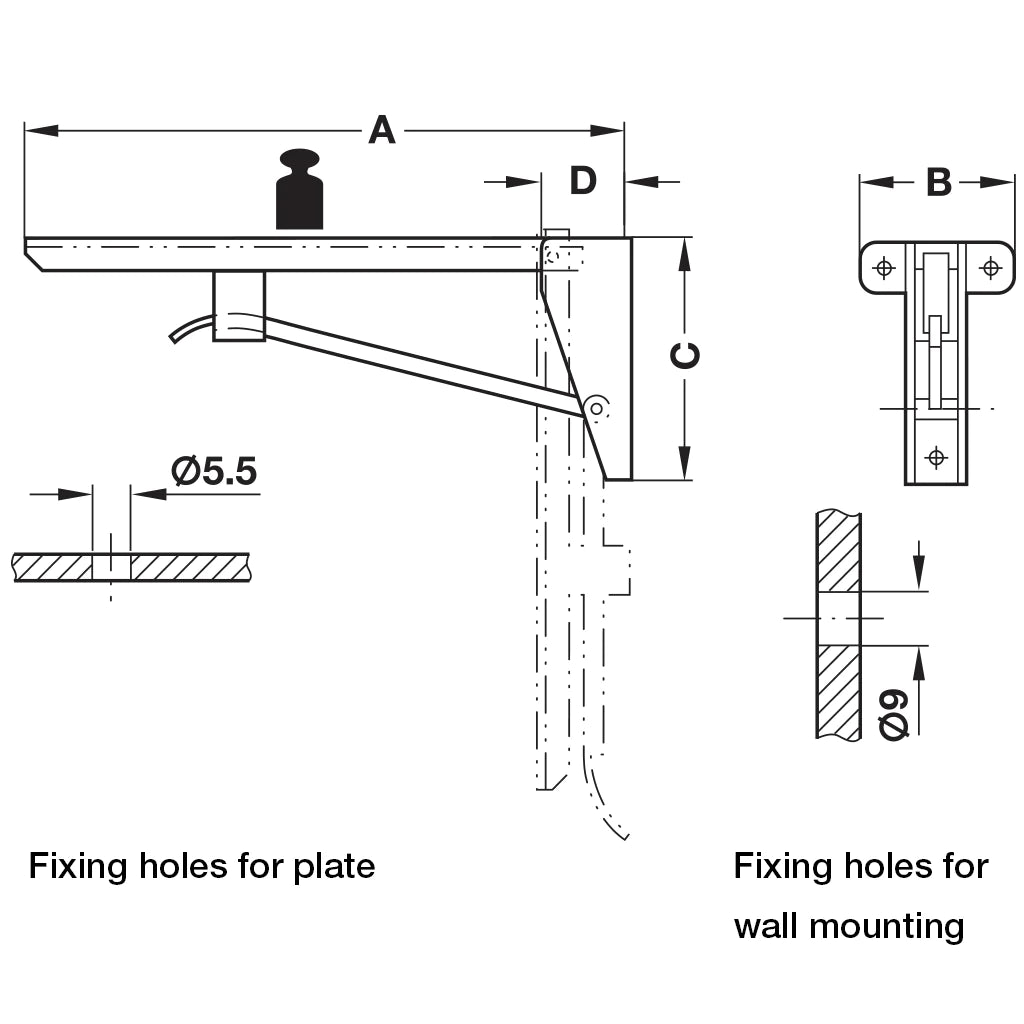 Folding Bracket - Hebgo - 150 kg Load Bearing Capacity Secondary image