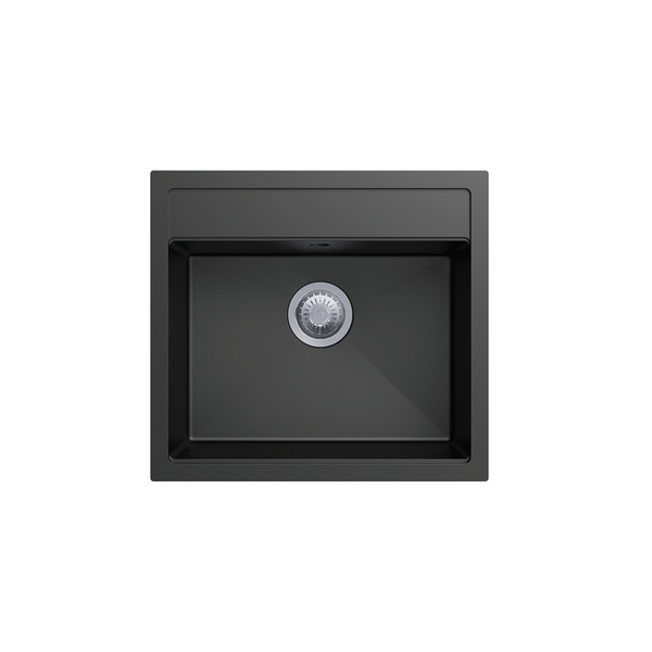 Waltz 560FE Single Bowl Sink, Universal, Black