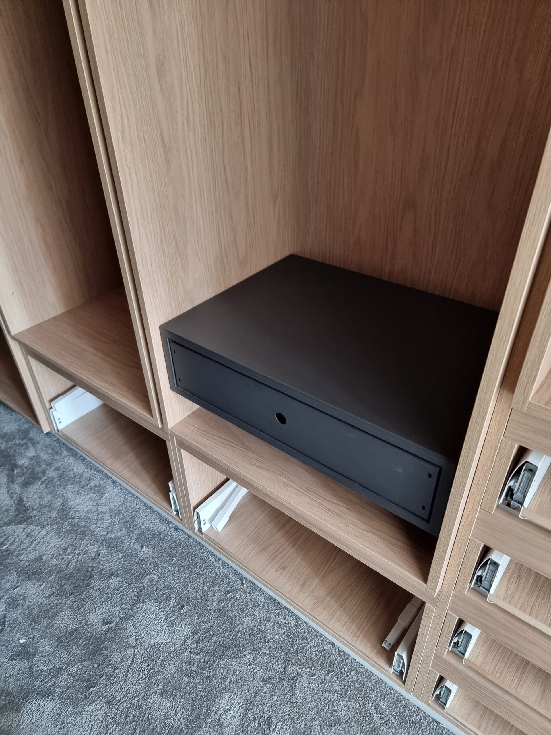 Steel Wardrobe Safe - Fingerprint & Coded Lock, Black Secondary image