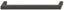 Matt Black Bar Handle for Furniture, D Shape