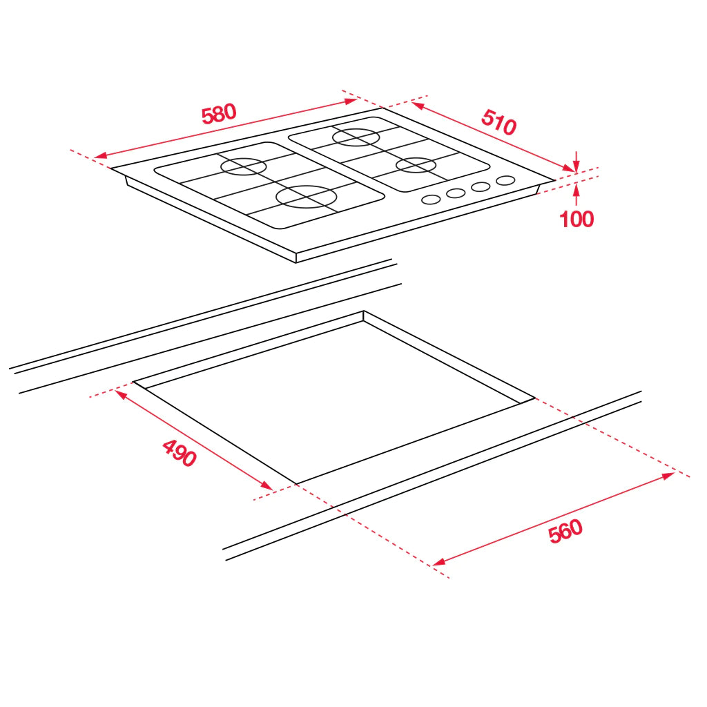 Hafele 60cm Gas Cooktop Secondary image