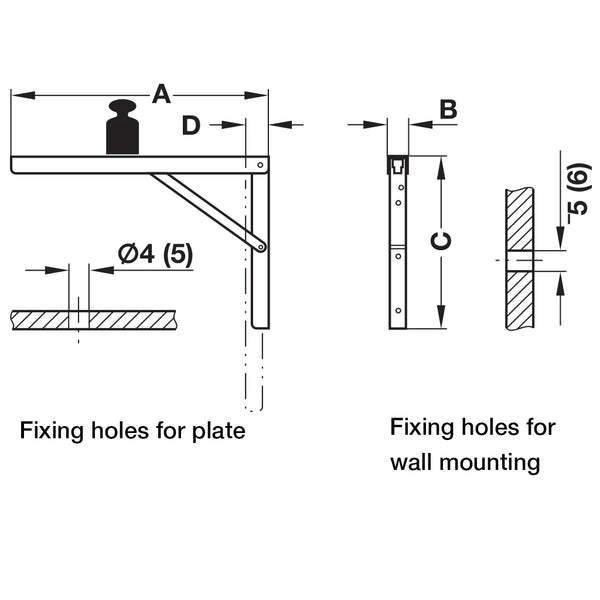 Hafele Adjustable Folding Bracket