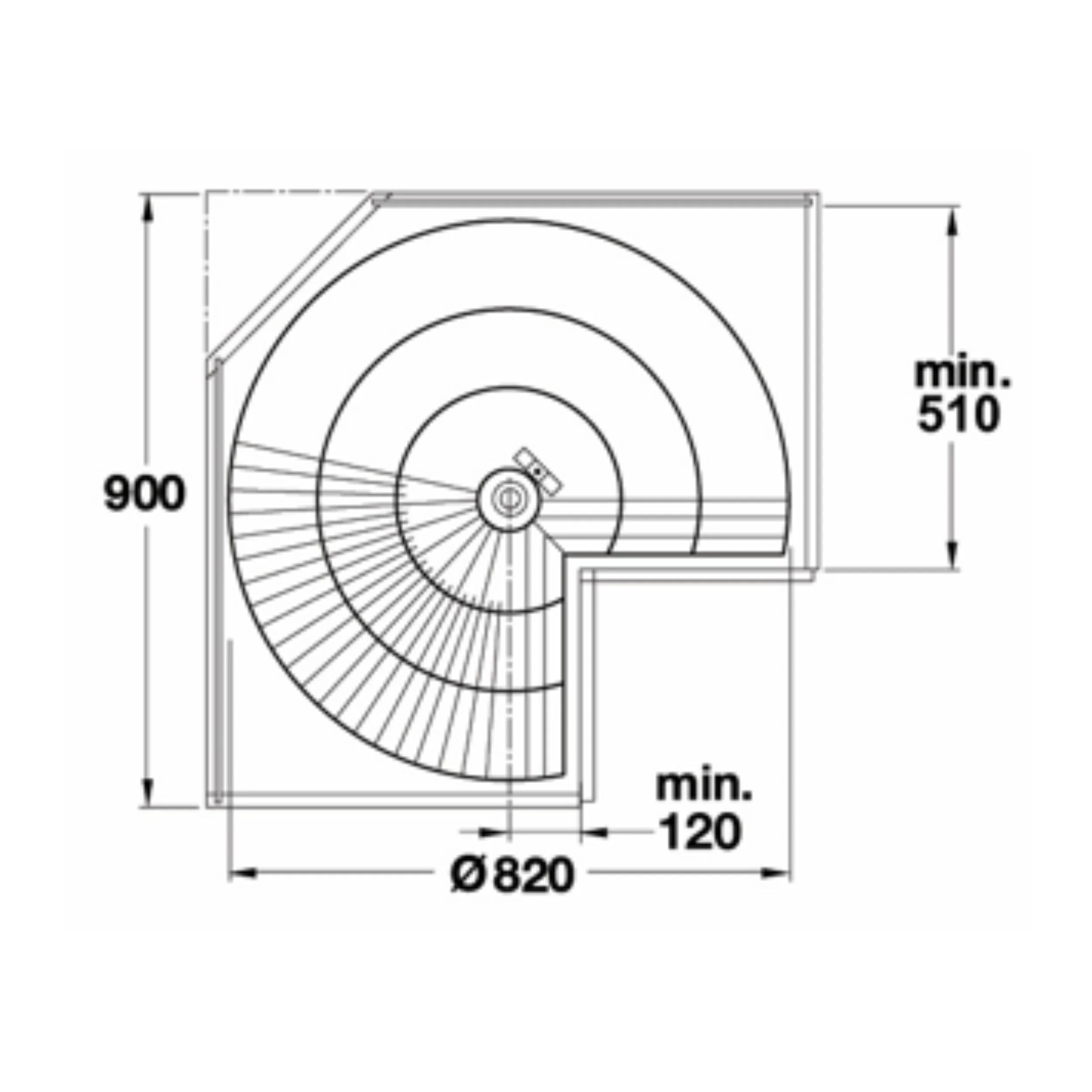 Hafele Corner Carousel Fitting