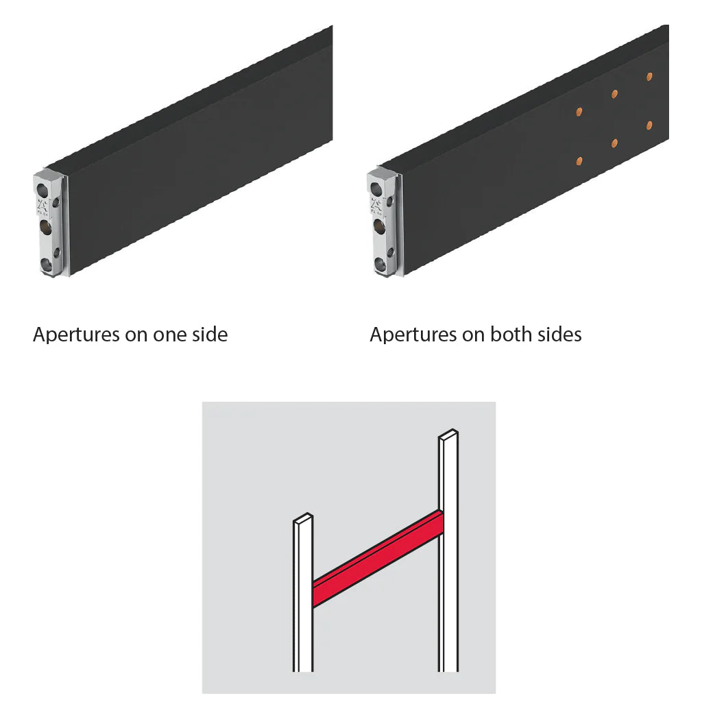 Hafele DressCode Aluminium Frame, Foil-covered finish