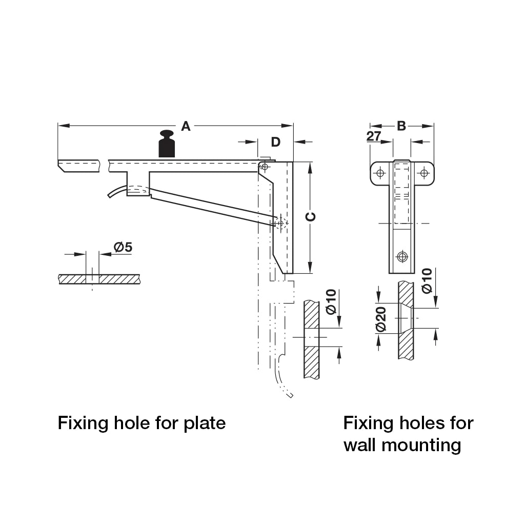 Hafele Folding Bracket - Hebgo Secondary image