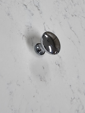 Hafele Polished Chrome Knob, Mushroom Style - 28mm