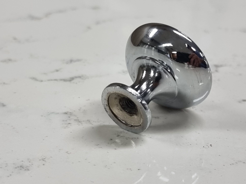 Hafele Polished Chrome Knob, Mushroom Style - 28mm
