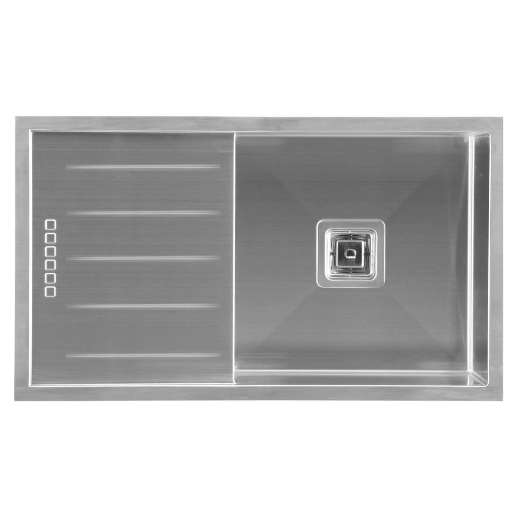 Hafele Squareline Single Bowl Drainer Sink – Brushed Steel Main image