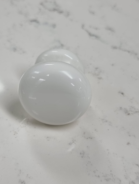 Hafele White Acrylic Knob Mushroom Shape 40mm