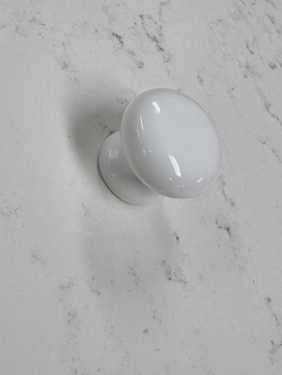 Hafele White Acrylic Knob Mushroom Shape 40mm