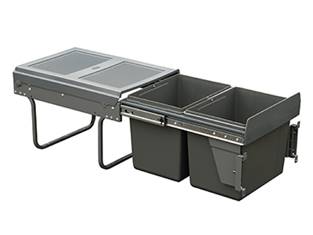 Hafele OSKA Dark Grey Kitchen Waste Bin Door Mount