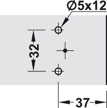 Hafele Soft Close Hinge BLUM Drilling Pattern 110° Degree