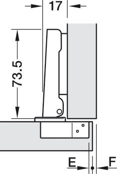 Hafele Soft Close Hinge BLUM Drilling Pattern 110° Degree