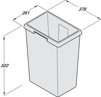 Hailo Euro Cargo ST45/60 Grey 1 x Replacement Bin Secondary image