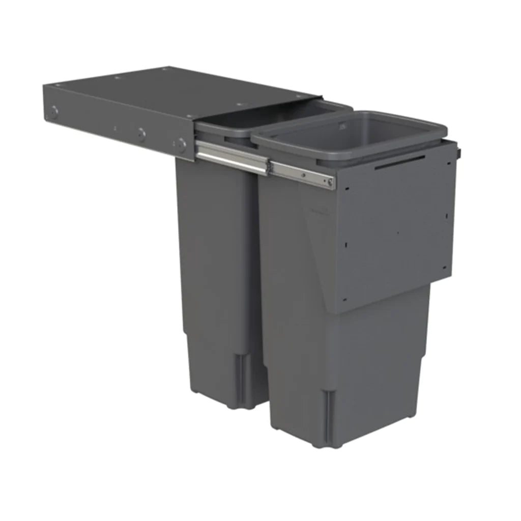 Hideaway Waste Bin Compact Soft-Close 2x35 Ltr (Door Pull) Secondary image
