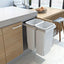 Hideaway Waste Bin Compact Soft-Close 2x35 Ltr (Door Pull)