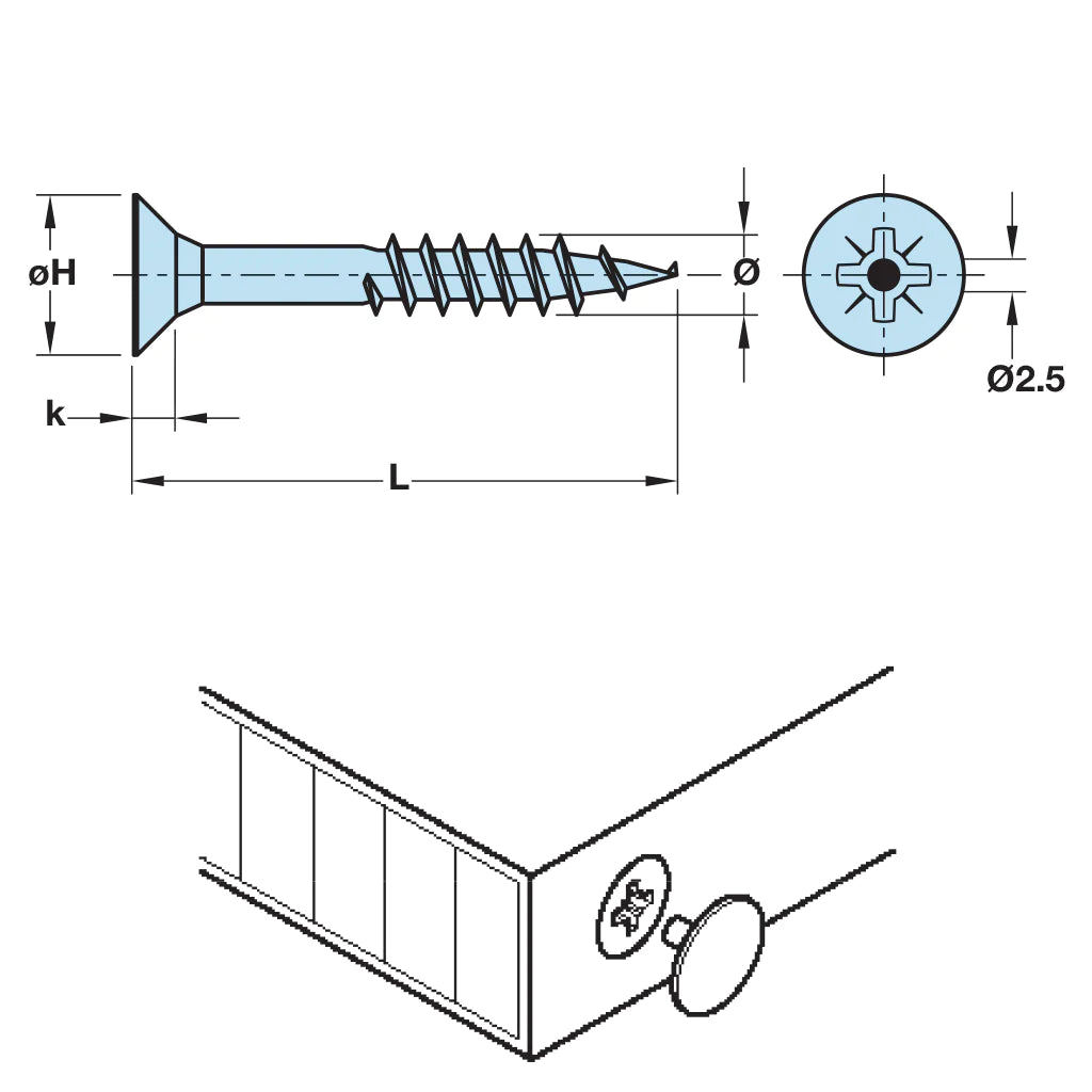 Hospa Pozidrive Countersunk Screws Secondary image