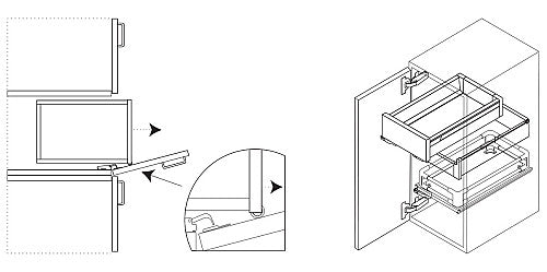 Slide Door Protector for Internal Roll-Outs, White Secondary image