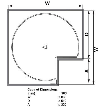 Carousel 270° Kitchen Corner Unit