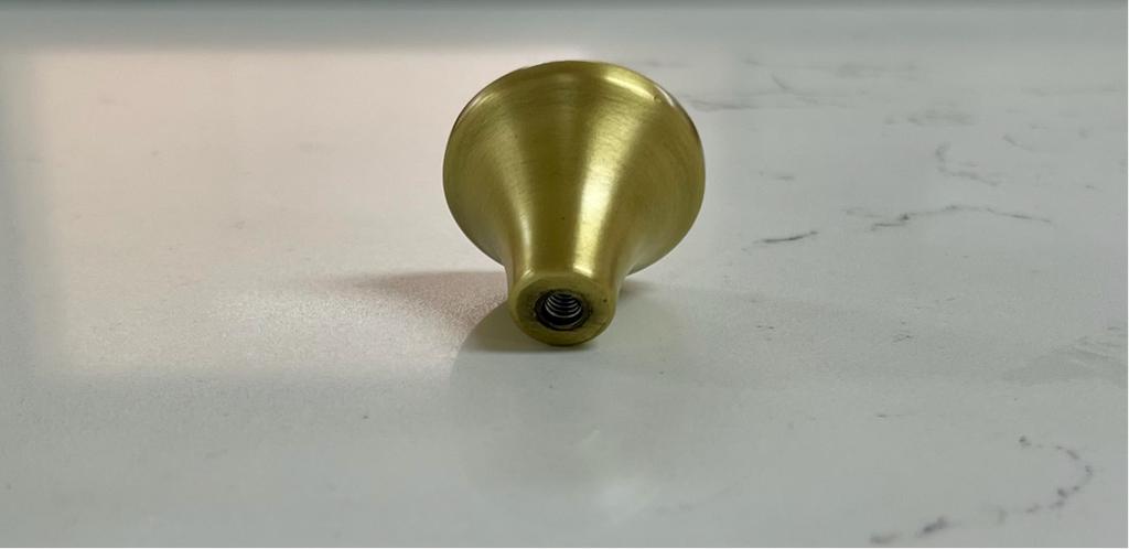 Stelvio Knob, 30mm Dia, Matt Gold