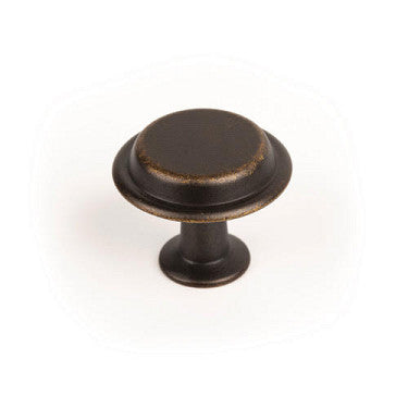 Land 40mm Knob Antique Brass, Vintage Look