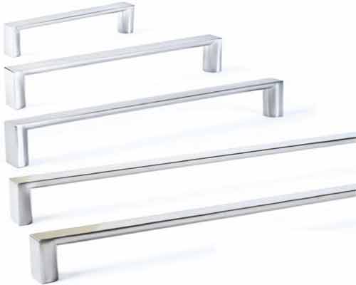 Laundry Wardrobe Lucca Chrome Flat Handle Main image