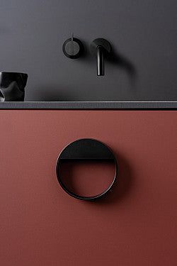 Momo Bau Circular Handle 90mm In Matt Black