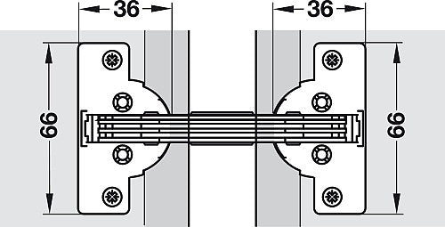 Mitred Hinge, GS 45, Opening Angle 135°