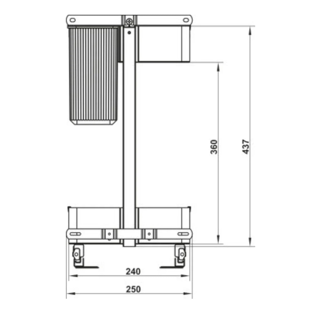 Hafele Utensio Plus H2 Multi Base Unit, Steel