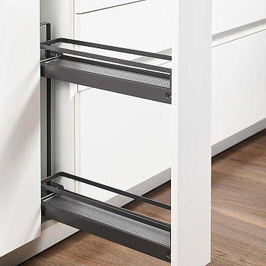 Pull Out Wall Unit - 2 Tier, Narrow Cabinet