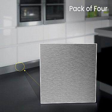 Brushed Aluminium Laminate Kitchen Kickboard (laminate sheet only)- Pack of Four 150mm