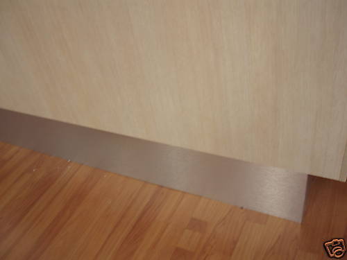 Brushed Aluminium Laminate Kitchen Kickboard (laminate sheet only)- Pack of Four 150mm