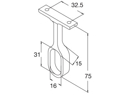 2 X End Pillar For Oval Wardrobe Tube, Chrome Plated Secondary image