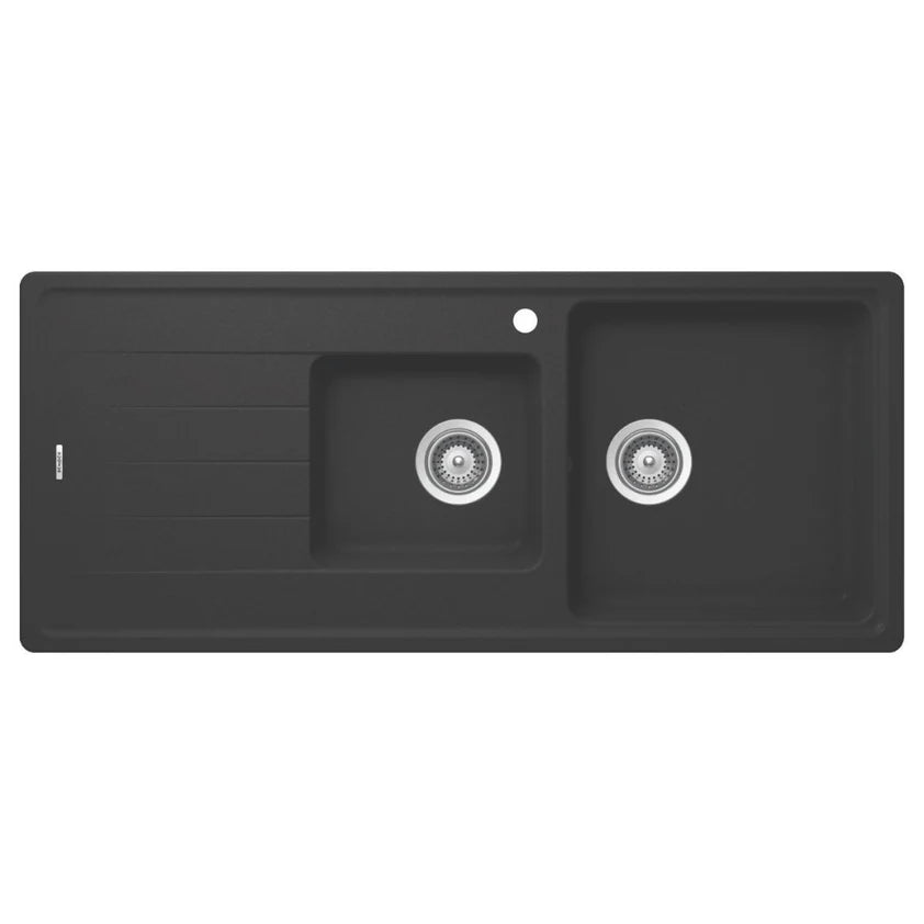 Hafele Quartz 1 & 3/4 Bowl Sink with LH Drainer Main image