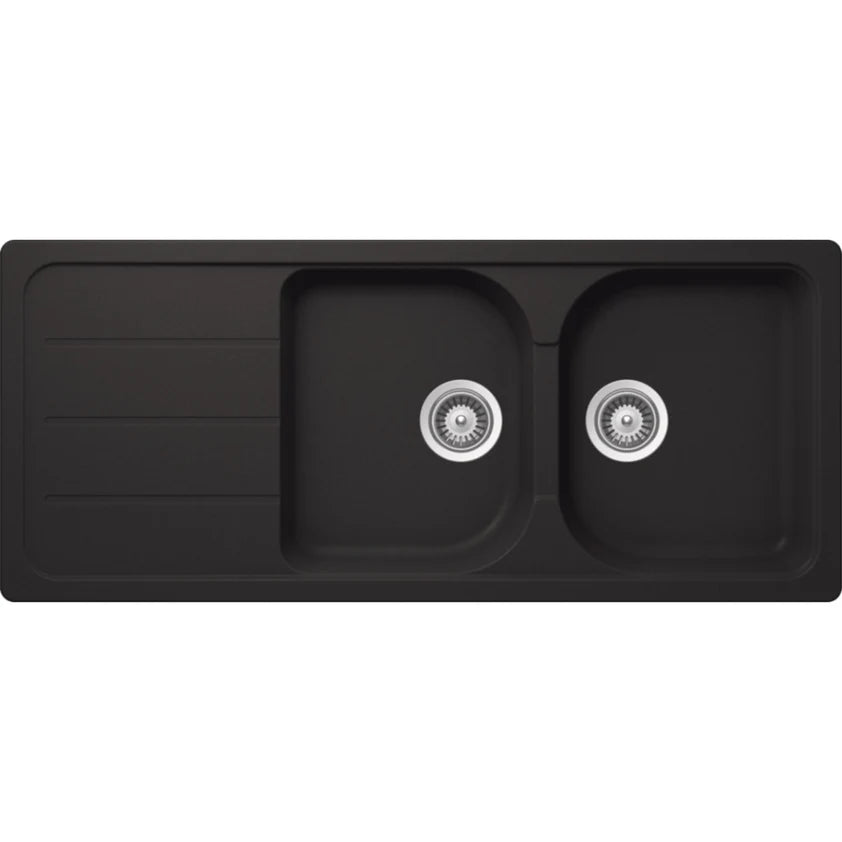 Hafele Quartz Double Bowl Sink with Drainer