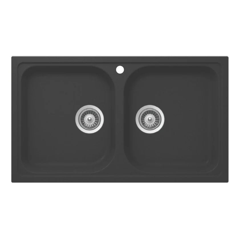 Hafele Quartz Double Bowl Sink with Tap Hole