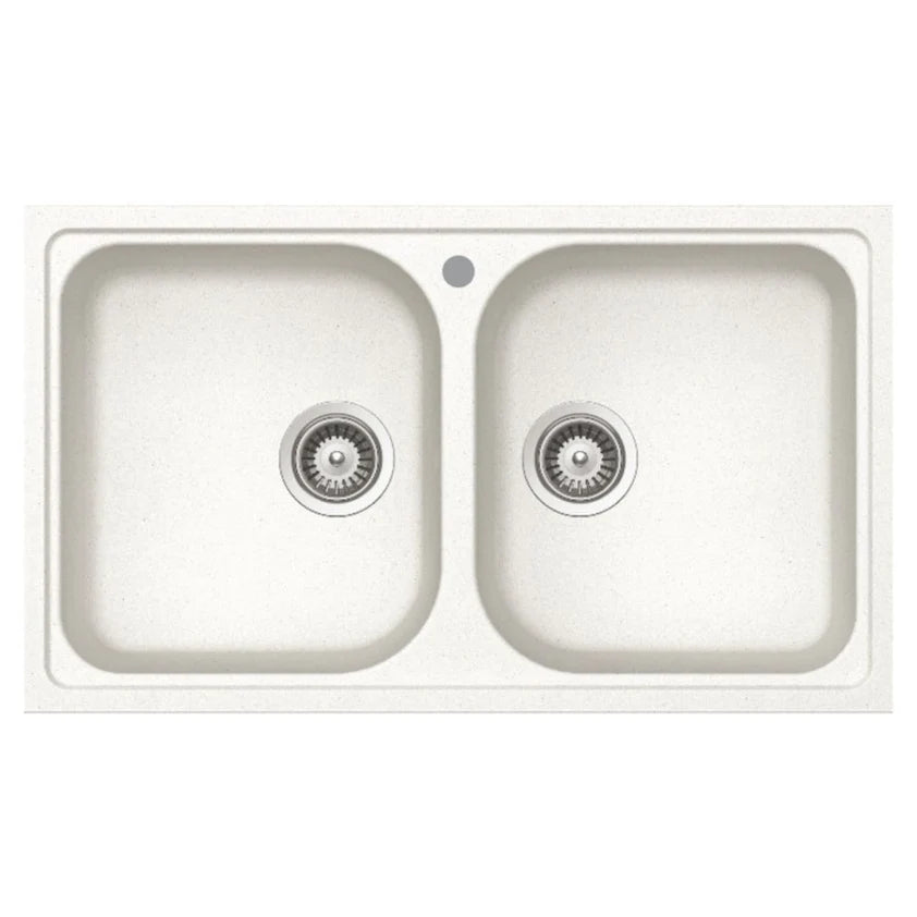 Hafele Quartz Double Bowl Sink with Tap Hole
